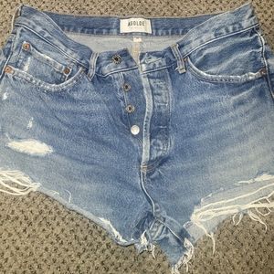 AGOLDE Parker cut off Denim shorts